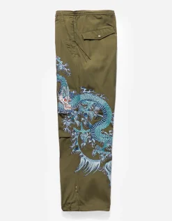 Original Snopants*Maharishi 4245 Xl Water Dragon Embroidered Loose Snopants® Olive Og-107F