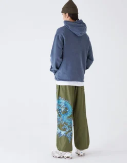 Original Snopants*Maharishi 4245 Xl Water Dragon Embroidered Loose Snopants® Olive Og-107F