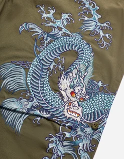 Original Snopants*Maharishi 4245 Xl Water Dragon Embroidered Loose Snopants® Olive Og-107F
