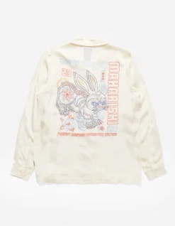 Shirts*Maharishi 4209 Year Of The Rabbit Embroidered Shirt Ecru