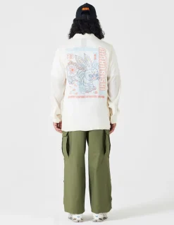 Shirts*Maharishi 4209 Year Of The Rabbit Embroidered Shirt Ecru