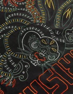 Shirts*Maharishi 4209 Year Of The Rabbit Embroidered Shirt Black