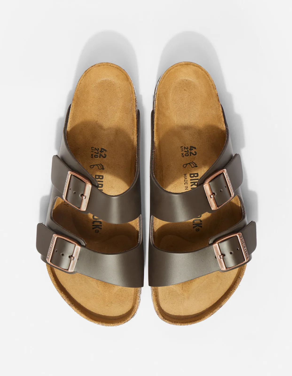 Lifestyle*Maharishi Birkenstock Arizona Natural Leather Dark Brown
