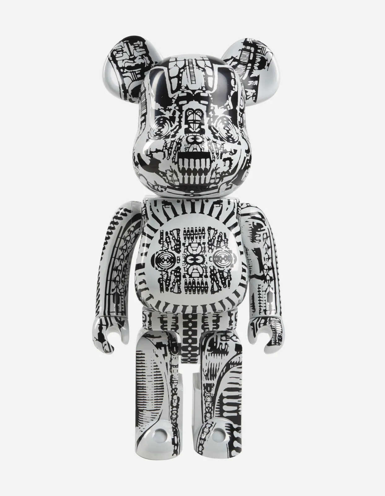 Home*Maharishi Medicom Be@Rbrick Hr Giger Chrome Version 1000% White