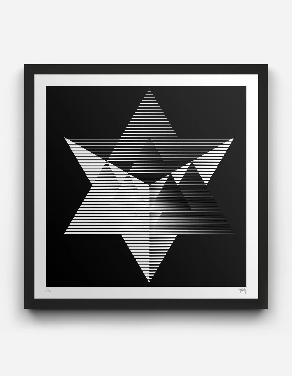 Art*Maharishi Myoshka Merkaba Monochrome Print