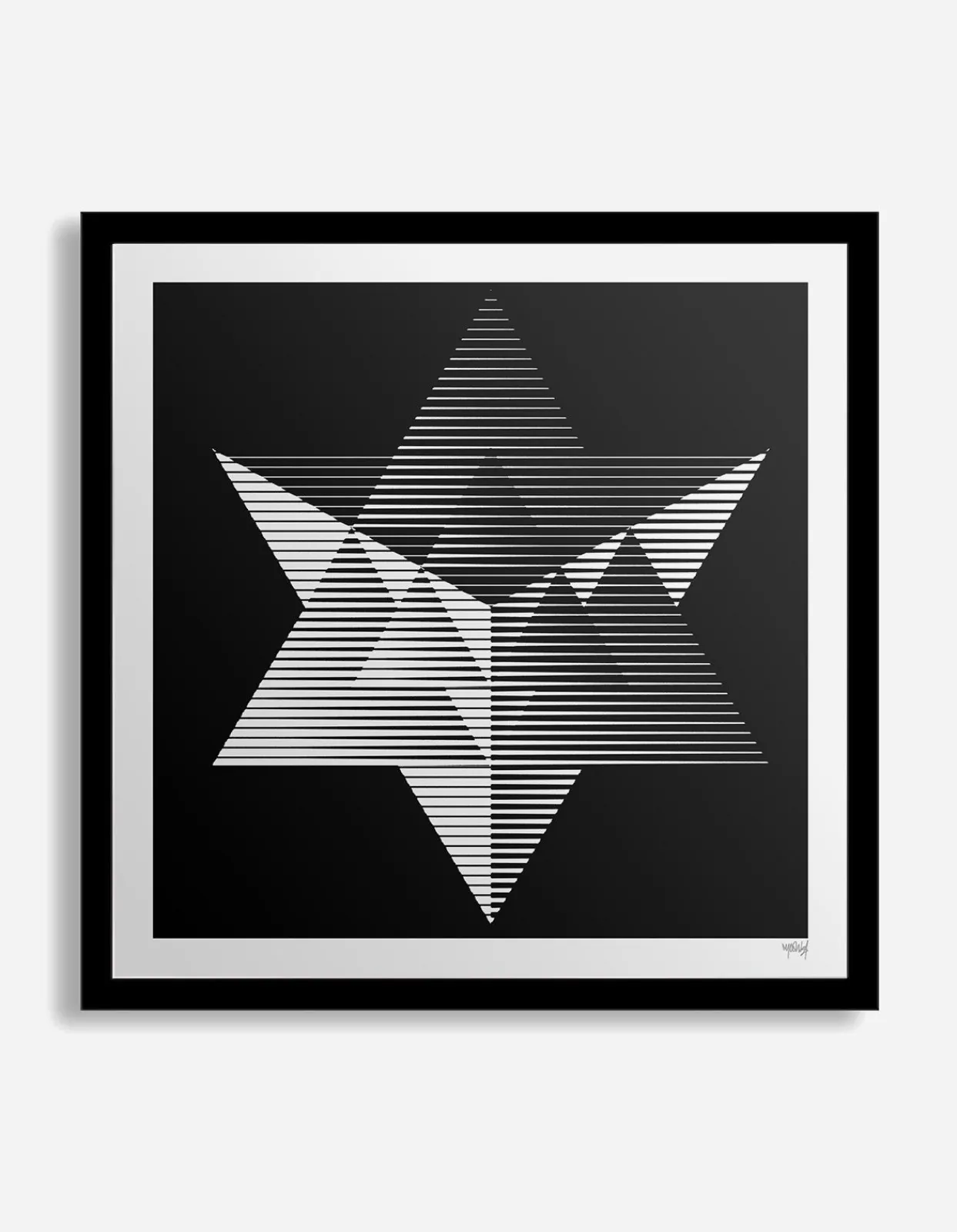 Art*Maharishi Myoshka Merkaba Monochrome Print