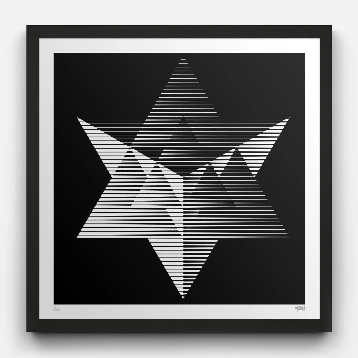 Art*Maharishi Myoshka Merkaba Monochrome Print