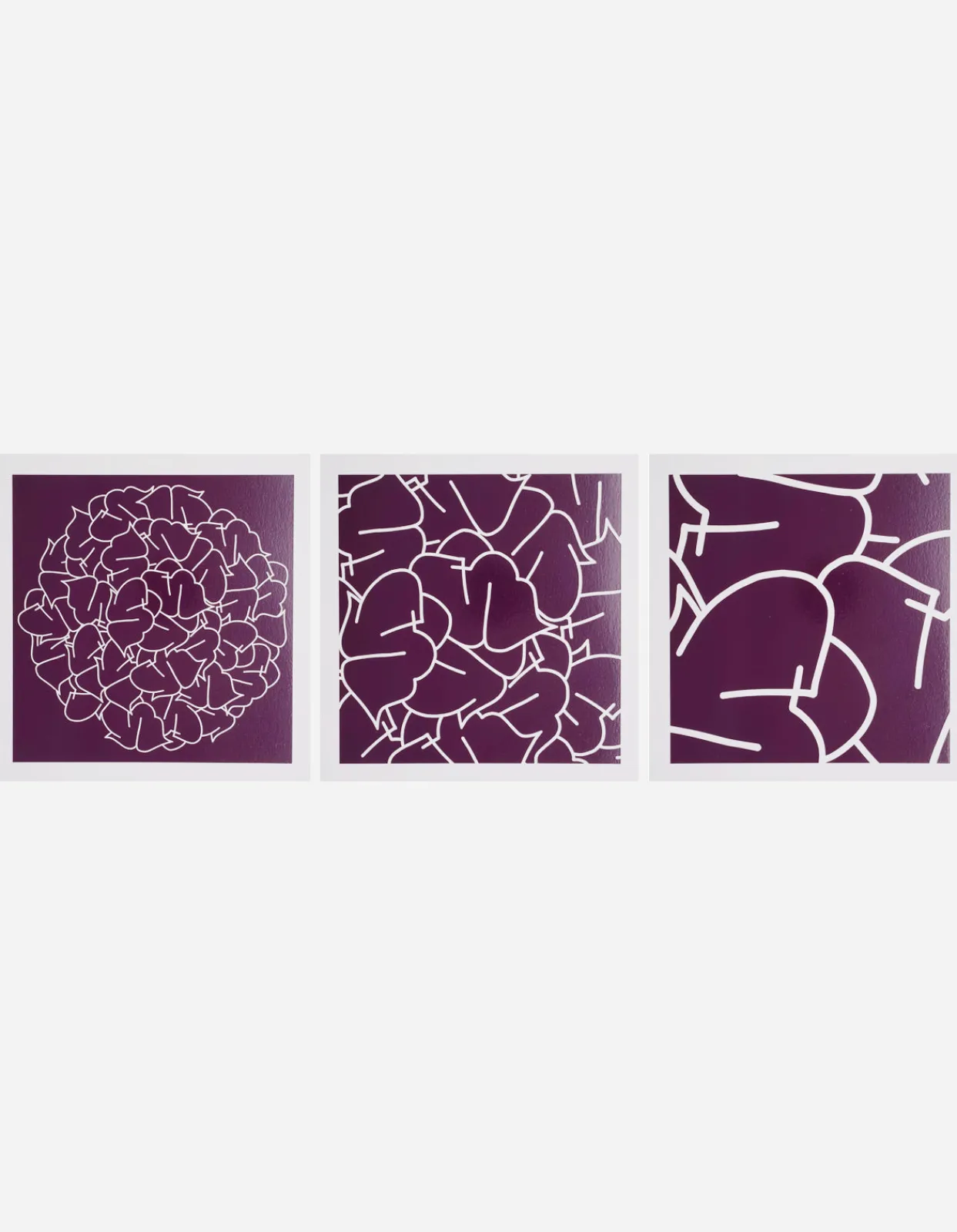Art*Maharishi Ye-102, 103 U0026 104 Triptych Purple