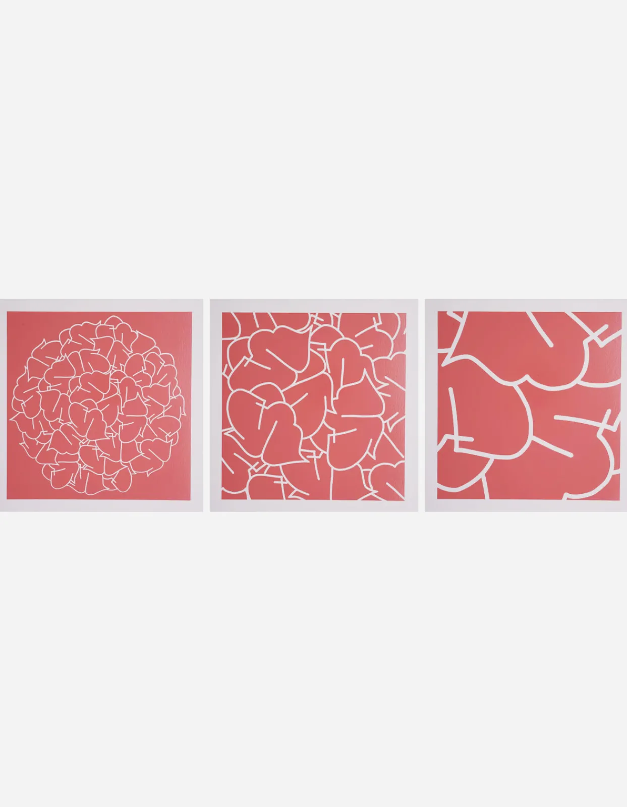 Art*Maharishi Ye-96, 97 U0026 98 Triptych Pink