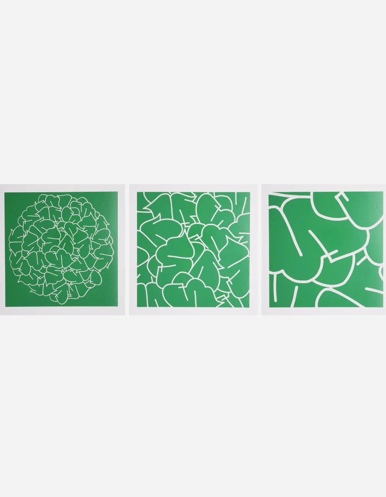 Art*Maharishi Ye-93,94 U0026 95 Triptych Green